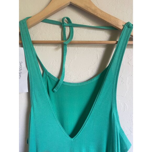 Sweaty Betty Open Back Racer Halter Yoga Jumpsuit MSRP $148 Lime Gello Green Siz - Picture 8 of 11